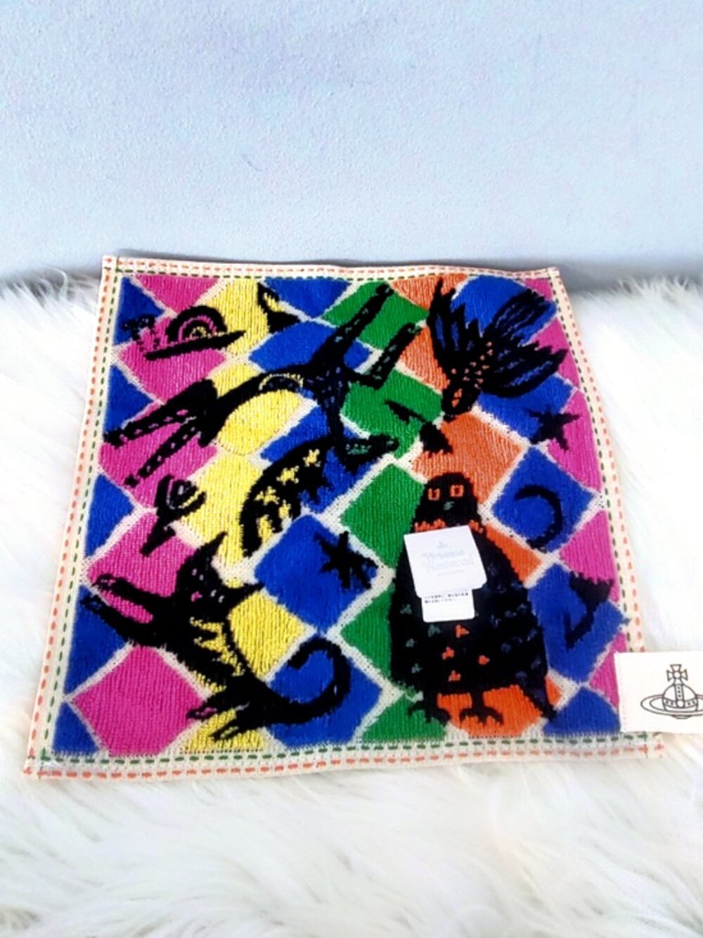 NEW Vivienne Westwood finger towel cat owl NWT